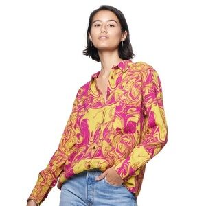 The Kit Zoe Shirt | Citrus Swirl unisex medium NWT